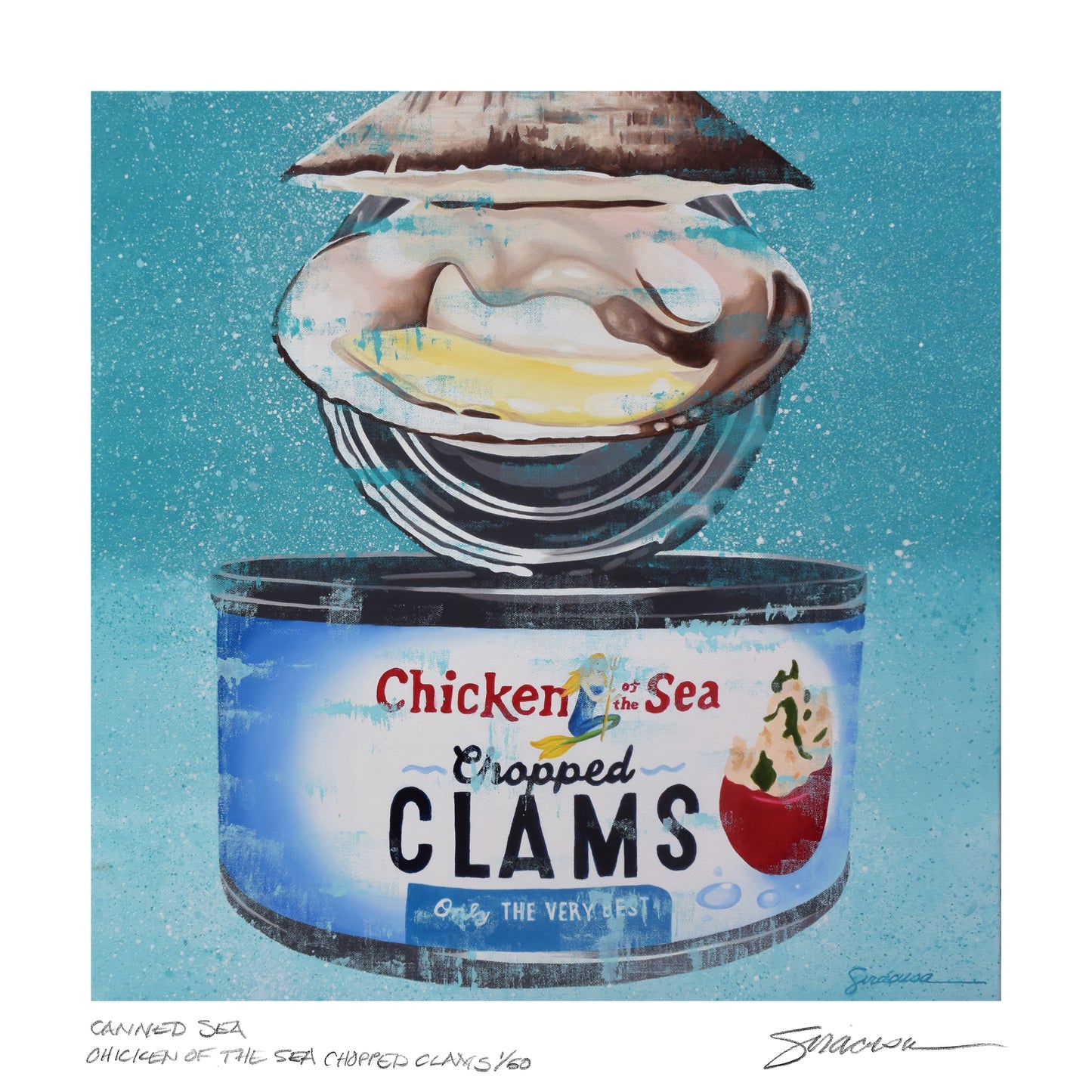 Canned SEA, Chicken of the Sea Chopped Clams, Limited Edition Print, 12" x 12"