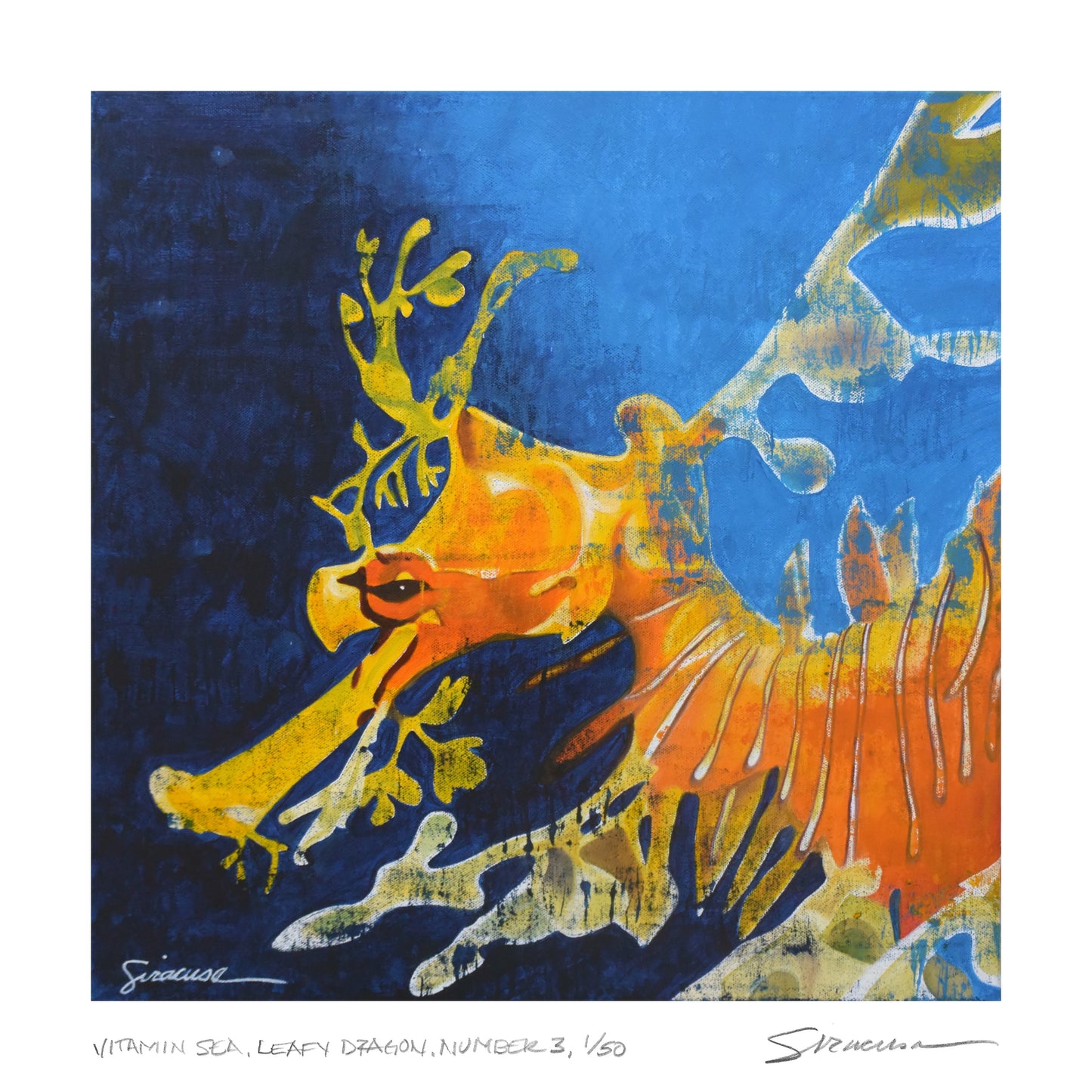 Vitamin SEA, Leafy Dragon, Number 3, Limited Edition Print, 12" x 12"