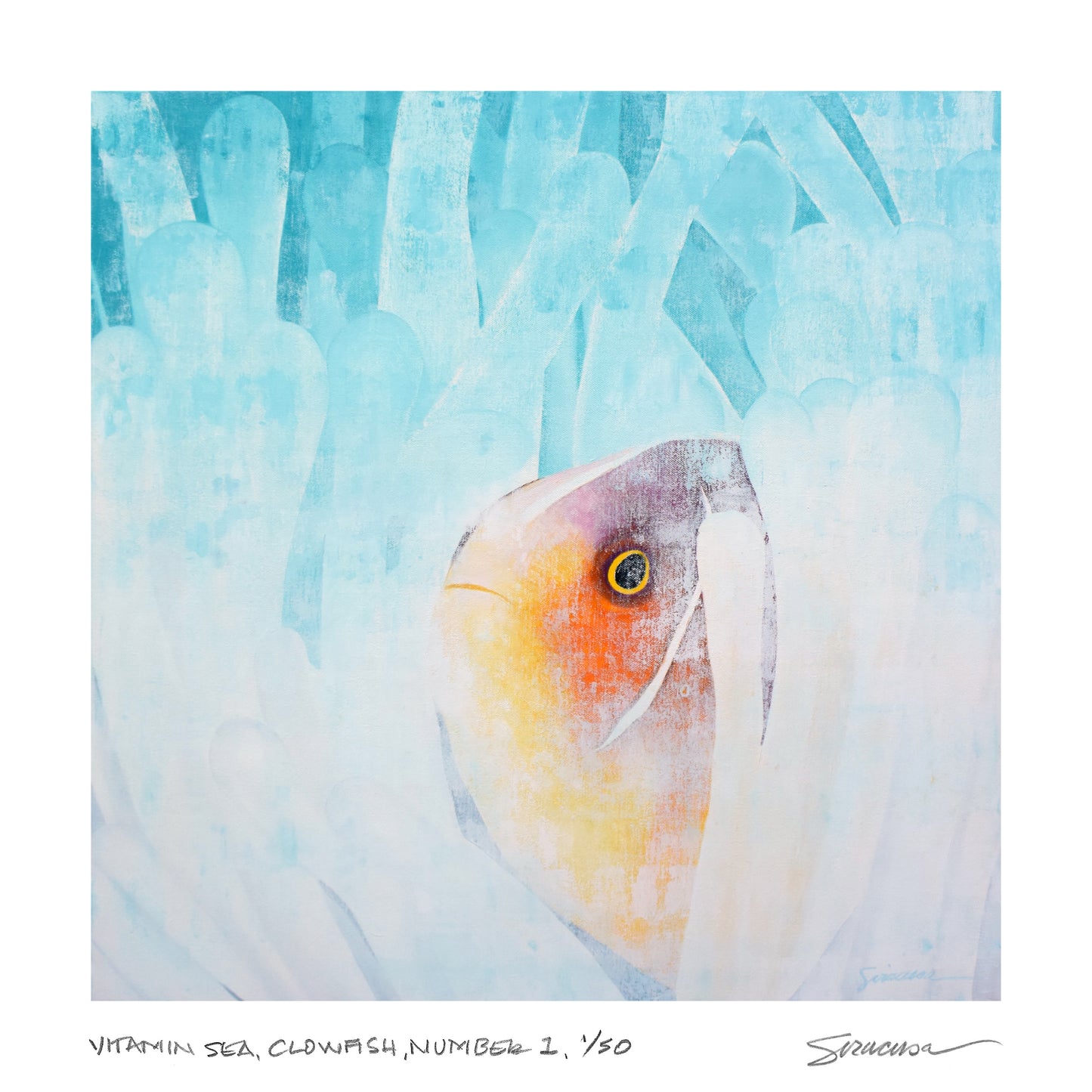 Vitamin SEA, Clownfish, Number 1, Limited Edition Print, 12" x 12"