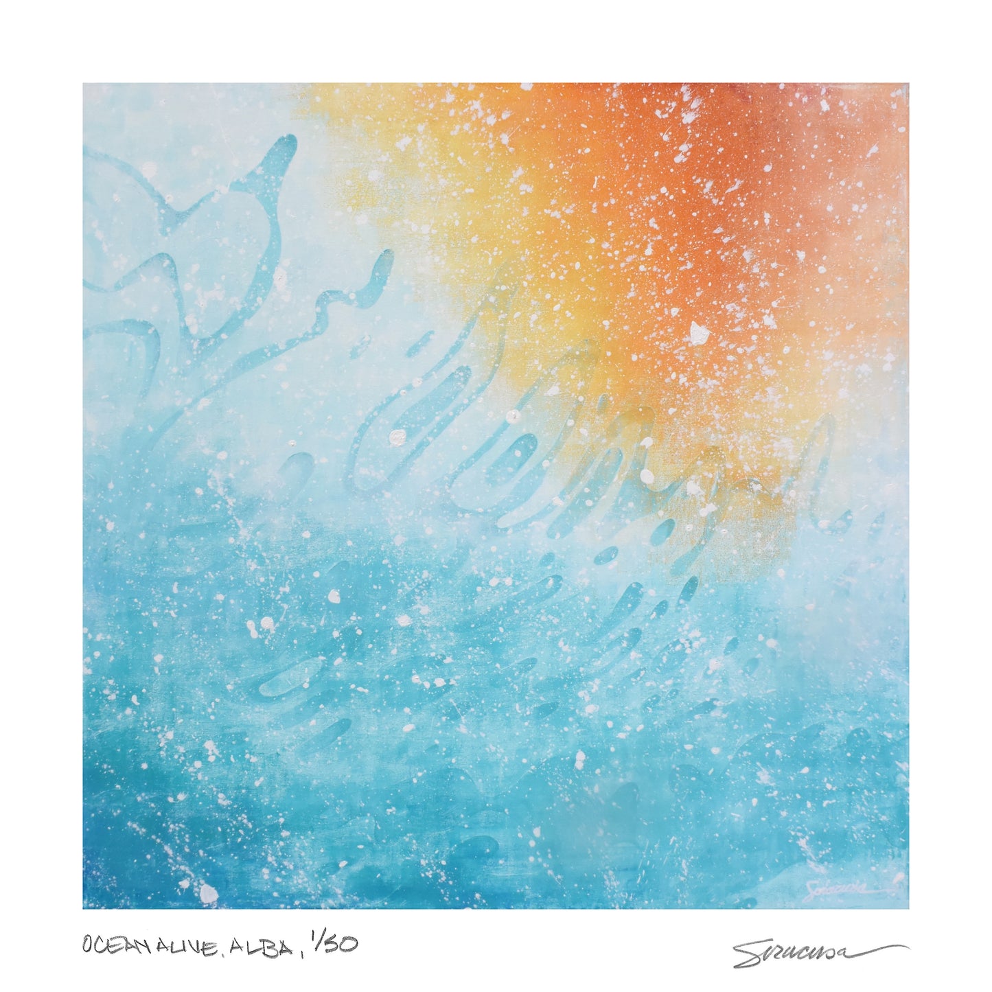 Ocean Alive, Alba, Limited Edition Print, 12” x 12”