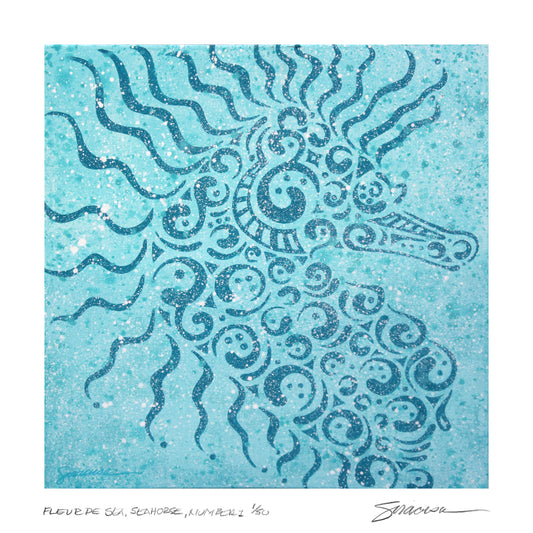 Fleur de SEA, Seahorse, Number 1, Limited Edition Print