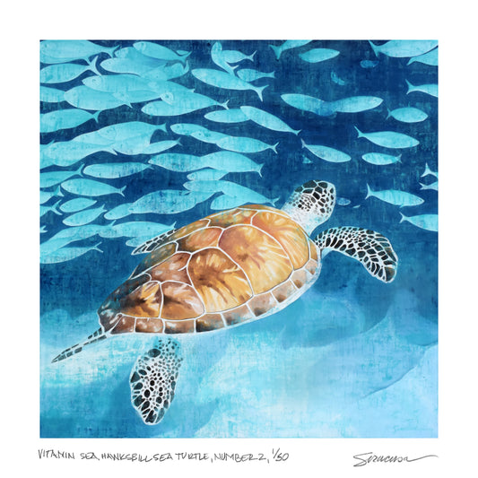 Vitamin SEA, Hawksbill Sea Turtle, Number 2, Limited Edition Print