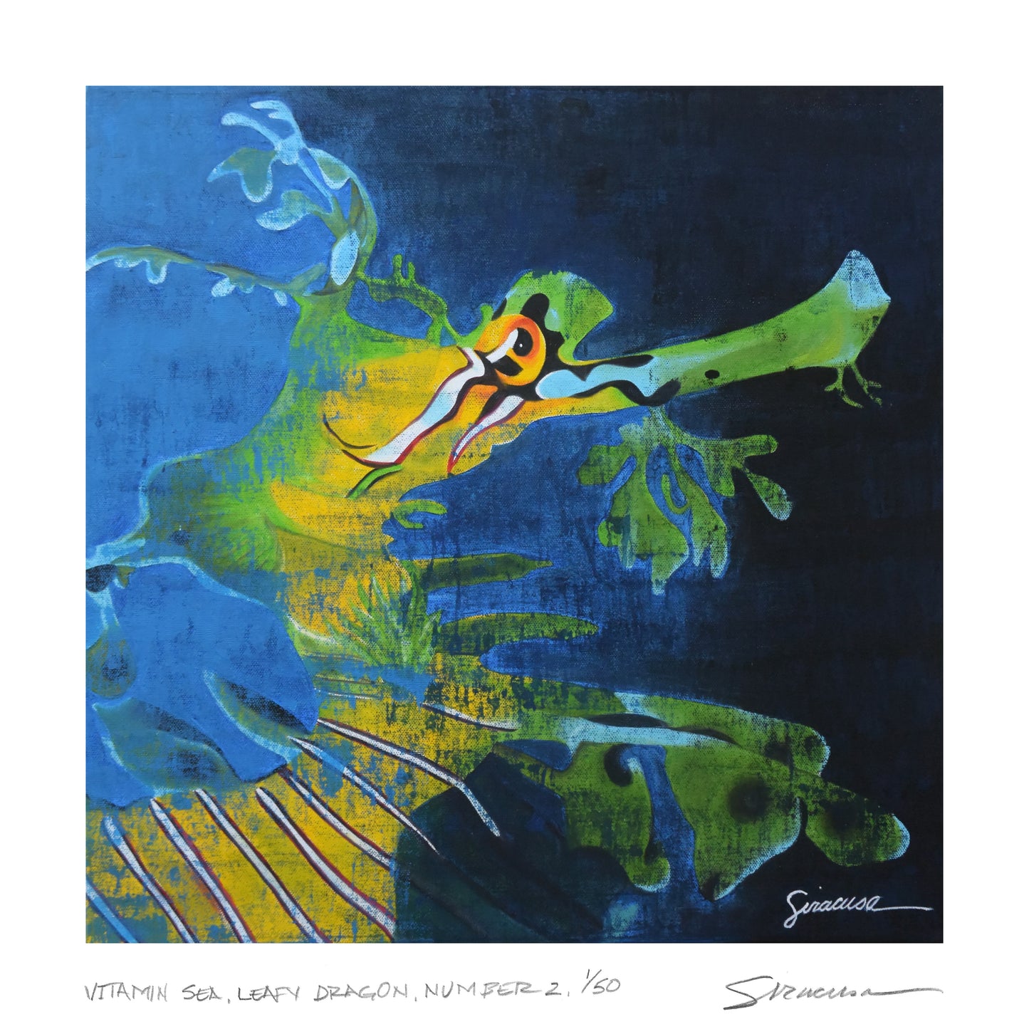Vitamin SEA, Leafy Dragon, Number 2, Limited Edition Print, 12" x 12"