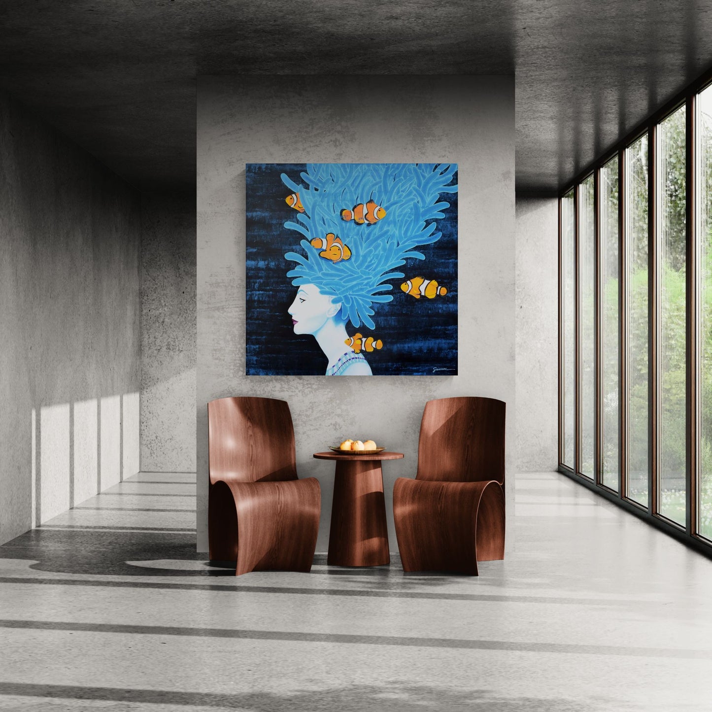 FantaSEA, Nefertiti with Anemone and Clownfish, Number 1, Original