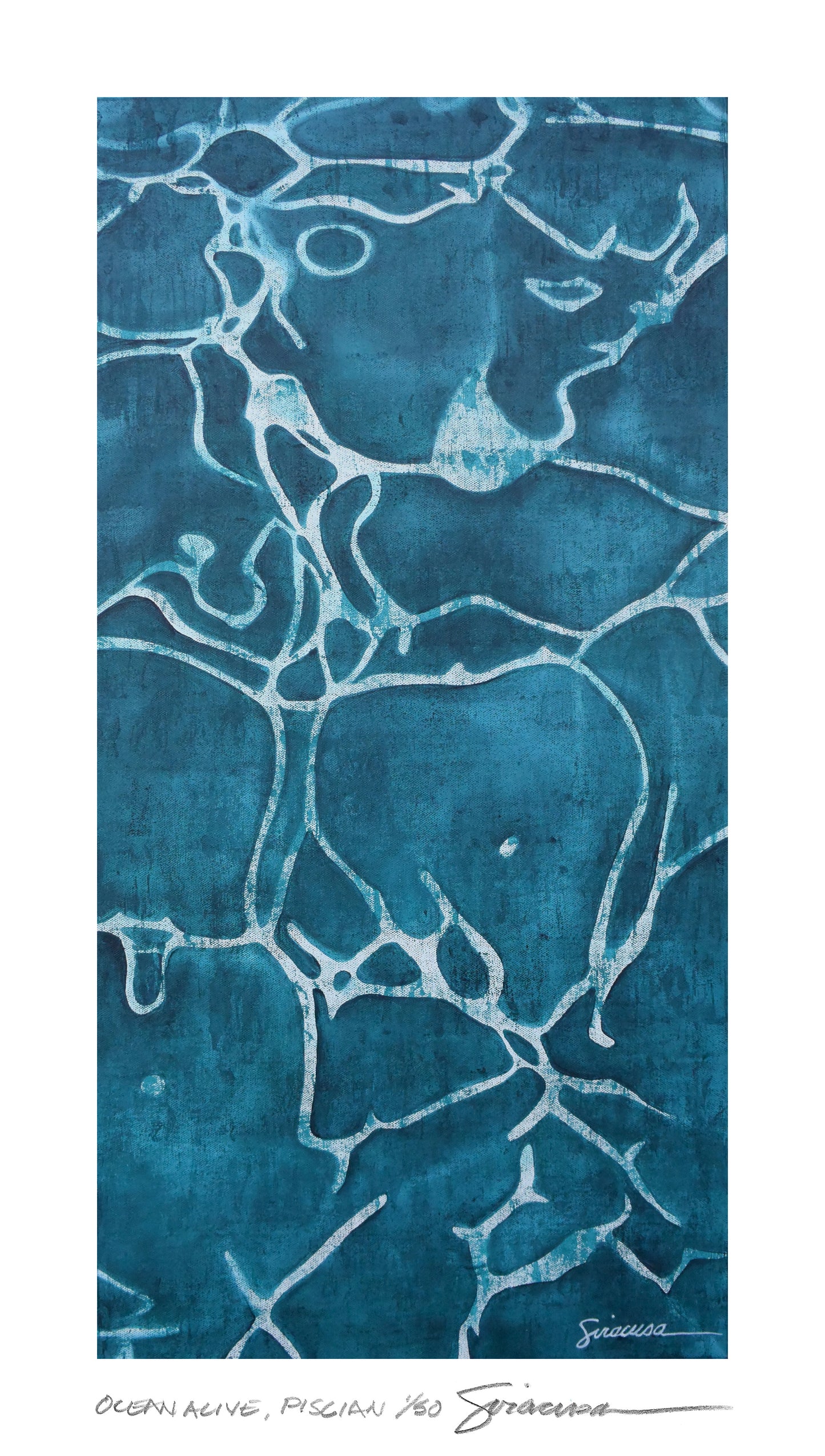 Ocean Alive, Piscian, Limited Edition Print, 8.5" x 15"