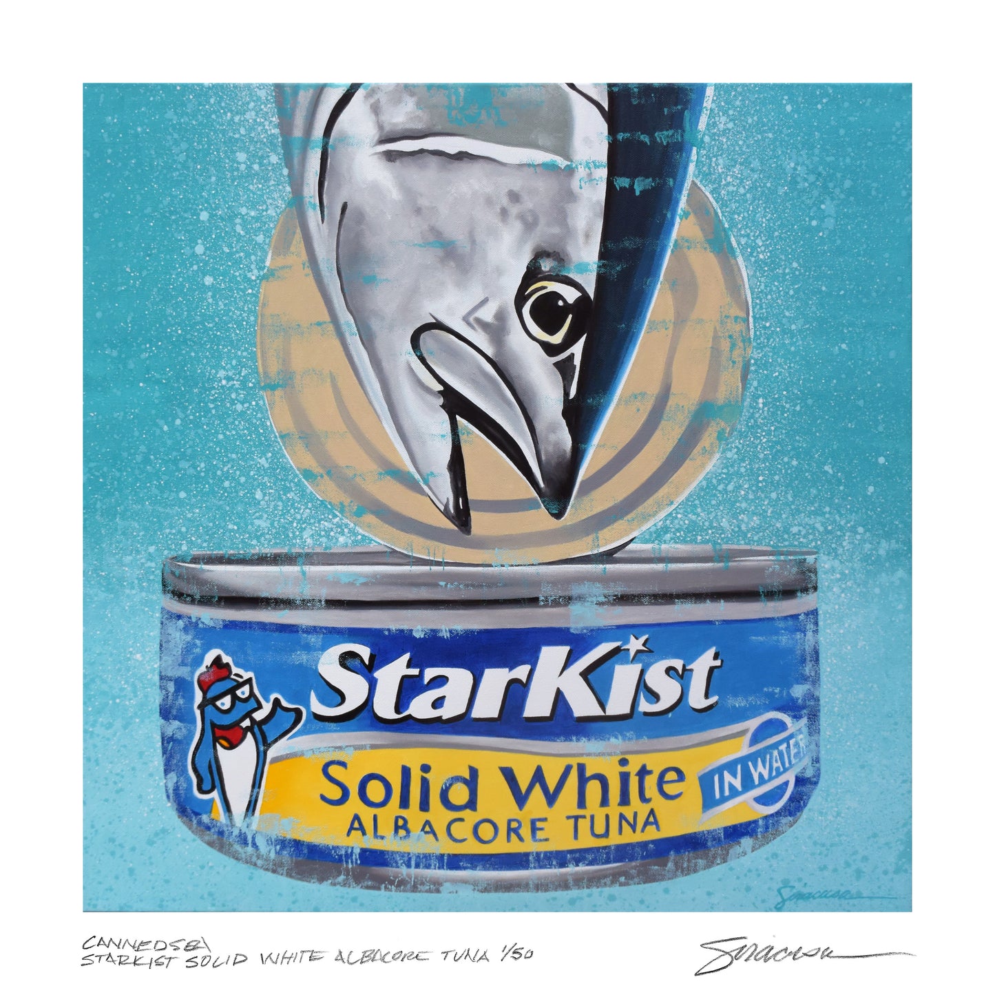 Canned SEA, Starkitst Solid White Albacore Tuna, Limited Edition Print, 12" x 12"